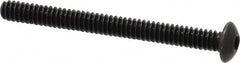 Holo-Krome - #6-32 UNC Hex Socket Drive, Button Screw - Alloy Steel, Black Oxide Finish, Fully Threaded, 1-1/2" Length Under Head - Benchmark Tooling