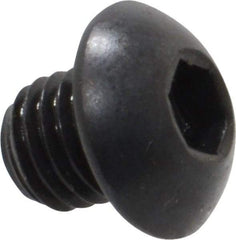 Holo-Krome - 1/4-28 UNF Hex Socket Drive, Button Screw - Alloy Steel, Black Oxide Finish, Fully Threaded, 1/4" Length Under Head - Benchmark Tooling