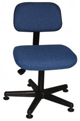 Bevco - Pneumatic Height Adjustable Chair - Cloth Seat, Navy Blue - Benchmark Tooling