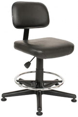 Bevco - Pneumatic Height Adjustable Chair - Vinyl Seat, Black - Benchmark Tooling