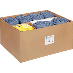 Spill Kits; Kit Type: Universal Spill Kit; Container Type: Box; Absorption Capacity: 143 gal; Capacity per Kit (Gal.): 143 gal; Includes: 1 - Instructions; 55 - Ext. Dia. 3″ X 48″ L Pig Blue Absorbent Sock; 224 - 11.8″ W X 13″ L Pig Pr40 All-Purpose Wiper