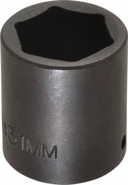 Proto - 1/2" Drive 31mm Standard Impact Socket - 6 Points, 2" OAL - Benchmark Tooling