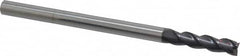 Accupro - 3/8", 1-1/2" LOC, 3/8" Shank Diam, 6" OAL, 3 Flute, Solid Carbide Square End Mill - Single End, AlTiN Finish, Spiral Flute, 40° Helix, Centercutting, Right Hand Cut, Right Hand Flute - Benchmark Tooling