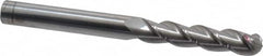 Accupro - 3/8" Diam, 1-3/4" LOC, 3 Flute Solid Carbide Ball End Mill - Uncoated, Single End, 4" OAL, 3/8" Shank Diam, Spiral Flute - Benchmark Tooling