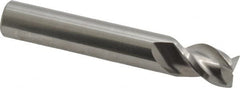 Accupro - 7/16", 3 Flute, Single End, Solid Carbide, 0.02" Corner Radius End Mill - 2-3/4" OAL, 40° Helix, Right Hand Flute, 9/16" LOC, Right Hand Cut - Benchmark Tooling