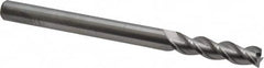 Accupro - 5/16", 3 Flute, Single End, Solid Carbide, 0.015" Corner Radius End Mill - 4" OAL, 40° Helix, Right Hand Flute, 1-1/4" LOC, Right Hand Cut - Benchmark Tooling