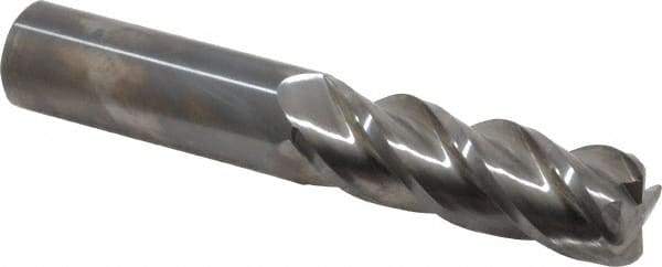 Accupro - 1", 4 Flute, Single End, Solid Carbide, 1/8" Corner Radius End Mill - 6" OAL, 40° Helix, Right Hand Flute, 3" LOC, Right Hand Cut - Benchmark Tooling