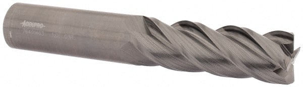 Accupro - 1" Diam 4 Flute Solid Carbide 0.03" Corner Radius End Mill - Benchmark Tooling