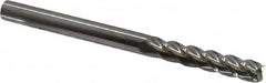 Accupro - 5/16", 4 Flute, Single End, Solid Carbide, 0.03" Corner Radius End Mill - 4" OAL, 40° Helix, Right Hand Flute, 1-5/8" LOC, Right Hand Cut - Benchmark Tooling