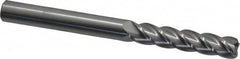 Accupro - 3/8", 4 Flute, Single End, Solid Carbide, 0.06" Corner Radius End Mill - 4" OAL, 40° Helix, Right Hand Flute, 1-3/4" LOC, Right Hand Cut - Benchmark Tooling