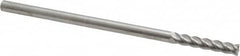 Accupro - 3/16", 4 Flute, Single End, Solid Carbide, 0.01" Corner Radius End Mill - 4" OAL, 40° Helix, Right Hand Flute, 1" LOC, Right Hand Cut - Benchmark Tooling