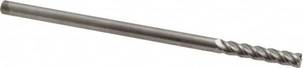 Accupro - 3/16", 4 Flute, Single End, Solid Carbide, 0.02" Corner Radius End Mill - 4" OAL, 40° Helix, Right Hand Flute, 1" LOC, Right Hand Cut - Benchmark Tooling