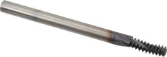 Allied Machine and Engineering - 1/4-20 UNC, 0.18" Cutting Diam, 3 Flute, Solid Carbide Helical Flute Thread Mill - Internal Thread, 1/2" LOC, 2-1/2" OAL, 3/16" Shank Diam - Benchmark Tooling