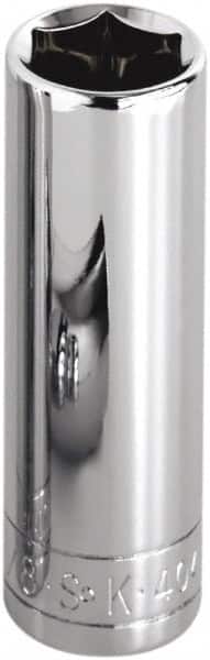 SK - 15/16", 1/2" Drive, Deep Hand Socket - 6 Points, Steel, Chrome Finish - Benchmark Tooling