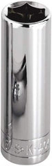 SK - 15/16", 1/2" Drive, Deep Hand Socket - 6 Points, Steel, Chrome Finish - Benchmark Tooling