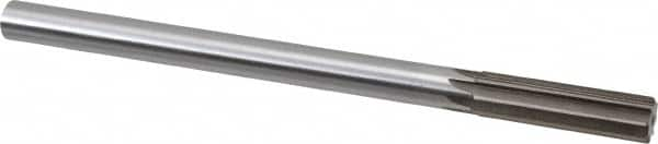 Interstate - 0.618" High Speed Steel Chucking Reamer - Straight Flute, 9/16" Straight Shank, 2-1/4" Flute Length, 9" OAL - Benchmark Tooling