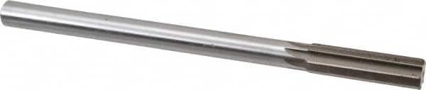 Interstate - 0.634" High Speed Steel Chucking Reamer - Straight Flute, 9/16" Straight Shank, 2-1/4" Flute Length, 9" OAL - Benchmark Tooling