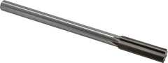 Interstate - 0.697" High Speed Steel Chucking Reamer - Straight Flute, 9/16" Straight Shank, 2-1/4" Flute Length, 9" OAL - Benchmark Tooling
