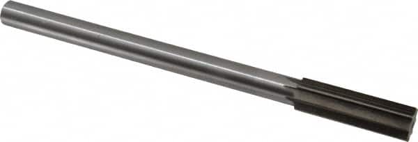Interstate - 0.728" High Speed Steel Chucking Reamer - Straight Flute, 5/8" Straight Shank, 2-1/2" Flute Length, 9-1/2" OAL - Benchmark Tooling