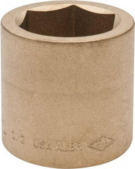 Ampco - 1-1/2", 3/4" Drive, Standard Hand Socket - 6 Points, 2-1/16" OAL, Aluminum Bronze - Benchmark Tooling