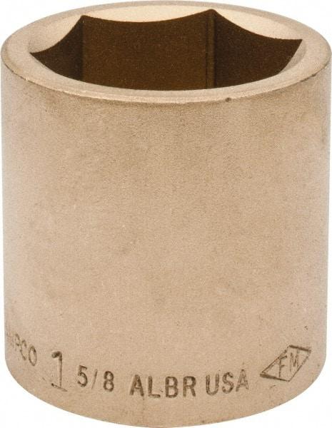 Ampco - 1-5/8", 3/4" Drive, Standard Hand Socket - 6 Points, 2-1/4" OAL, Aluminum Bronze - Benchmark Tooling