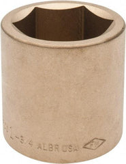 Ampco - 1-3/4", 3/4" Drive, Standard Hand Socket - 6 Points, 2-9/16" OAL, Aluminum Bronze - Benchmark Tooling