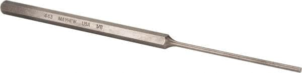 Mayhew - 1/8" Pin Punch - 8" OAL, Steel - Benchmark Tooling