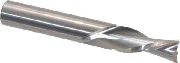 Onsrud - 1/2" Cutting Diam x 1-1/4" Length of Cut, 2 Flute, Downcut Spiral Router Bit - Uncoated, Right Hand Cut, Solid Carbide, 3-1/2" OAL x 1/2" Shank Diam, Double Edge, 30° Helix Angle - Benchmark Tooling