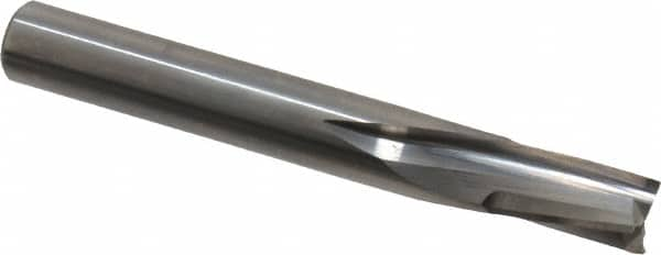 Onsrud - 3/8" Cutting Diam x 5/8" Length of Cut, 3 Flute, Downcut Spiral Router Bit - Uncoated, Right Hand Cut, Solid Carbide, 3" OAL x 3/8" Shank Diam, Three Edge, 10° Helix Angle - Benchmark Tooling