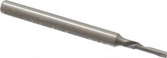 Onsrud - 1/16" Cutting Diam x 1/4" Length of Cut, 1 Flute, Downcut Spiral Router Bit - Uncoated, Right Hand Cut, Solid Carbide, 1-1/2" OAL x 1/8" Shank Diam, Single Edge, 22° Helix Angle - Benchmark Tooling