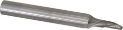 Onsrud - 1/8" Cutting Diam x 1/4" Length of Cut, 1 Flute, Downcut Spiral Router Bit - Uncoated, Right Hand Cut, Solid Carbide, 2" OAL x 1/4" Shank Diam, Single Edge, 22° Helix Angle - Benchmark Tooling