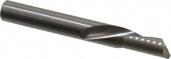 Onsrud - 3/8" Cutting Diam x 3/4" Length of Cut, 1 Flute, Downcut Spiral Router Bit - Uncoated, Right Hand Cut, Solid Carbide, 3" OAL x 3/8" Shank Diam, Single Edge, 22° Helix Angle - Benchmark Tooling