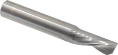 Onsrud - 1/2" Cutting Diam x 1-1/8" Length of Cut, 1 Flute, Downcut Spiral Router Bit - Uncoated, Right Hand Cut, Solid Carbide, 3-1/2" OAL x 1/2" Shank Diam, Single Edge, 22° Helix Angle - Benchmark Tooling