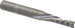 Onsrud - 3/16" Cutting Diam x 5/8" Length of Cut, 1 Flute, Downcut Spiral Router Bit - Uncoated, Right Hand Cut, Solid Carbide, 2" OAL x 1/4" Shank Diam, Single Edge, 21° Helix Angle - Benchmark Tooling