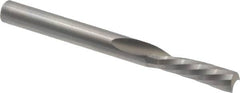 Onsrud - 3/16" Cutting Diam x 5/8" Length of Cut, 1 Flute, Downcut Spiral Router Bit - Uncoated, Right Hand Cut, Solid Carbide, 2" OAL x 3/16" Shank Diam, Single Edge, 21° Helix Angle - Benchmark Tooling