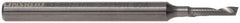 Accupro - 3/16" Cutting Diam x 5/8" Length of Cut, 1 Flute, Upcut Spiral Router Bit - Uncoated, Right Hand Cut, Solid Carbide, 2" OAL x 3/16" Shank Diam, Single Edge, 22° Helix Angle - Benchmark Tooling