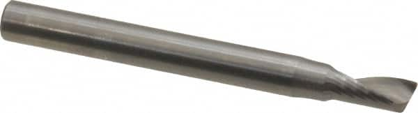 Onsrud - 7/32" Cutting Diam x 7/16" Length of Cut, 1 Flute, Upcut Spiral Router Bit - Uncoated, Right Hand Cut, Solid Carbide, 2-1/2" OAL x 1/4" Shank Diam, Single Edge, 22° Helix Angle - Benchmark Tooling