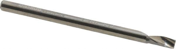 Onsrud - 1/8" Cutting Diam x 1/4" Length of Cut, 1 Flute, Upcut Spiral Router Bit - Uncoated, Right Hand Cut, Solid Carbide, 2" OAL x 1/8" Shank Diam, Single Edge, 21° Helix Angle - Benchmark Tooling