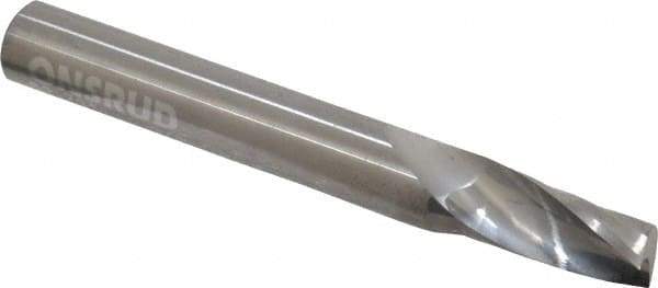 Onsrud - 3/8" Cutting Diam x 3/4" Length of Cut, 1 Flute, Upcut Spiral Router Bit - Uncoated, Right Hand Cut, Solid Carbide, 3" OAL x 3/8" Shank Diam, Single Edge, 21° Helix Angle - Benchmark Tooling