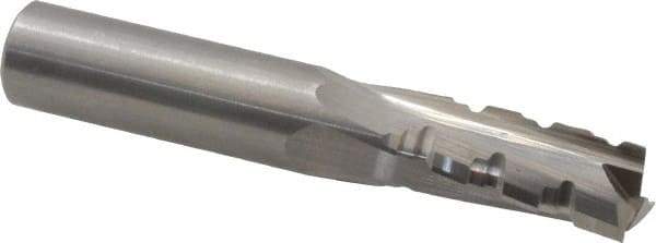 Onsrud - 1/2" Cutting Diam x 1-1/8" Length of Cut, 3 Flute, Upcut Spiral Router Bit - Uncoated, Right Hand Cut, Solid Carbide, 3" OAL x 1/2" Shank Diam, Three Edge, 10° Helix Angle - Benchmark Tooling