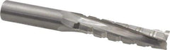 Onsrud - 1/2" Cutting Diam x 2-1/8" Length of Cut, 3 Flute, Upcut Spiral Router Bit - Uncoated, Right Hand Cut, Solid Carbide, 4" OAL x 1/2" Shank Diam, Three Edge, 10° Helix Angle - Benchmark Tooling