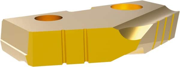 Allied Machine and Engineering - 1-19/32" Diam x 1/4" Thick, Seat Code 3, 144° Included Angle Spade Drill Insert - TiN Coated, Cobalt, Grade Super Cobalt, Series T-A - Benchmark Tooling