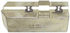 H & R Manufacturing - Tongue & Groove Attachment, Square Soft Lathe Chuck Jaw - Aluminum, 1-1/2" Btw Mount Hole Ctrs, 3-3/16" Long x 1-1/4" Wide x 1-5/8" High, 5/16" Groove - Benchmark Tooling