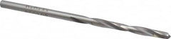 Made in USA - 1/8" 135° Carbide-Tipped Jobber Drill - Bright Finish, Right Hand Cut, Spiral Flute, Straight Shank, 2-3/4" OAL, Split Point - Benchmark Tooling