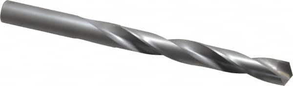 Made in USA - 15/32" 135° Carbide-Tipped Jobber Drill - Bright Finish, Right Hand Cut, Spiral Flute, Straight Shank, 5-3/4" OAL, Split Point - Benchmark Tooling