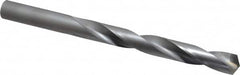 Made in USA - 17/32" 135° Carbide-Tipped Jobber Drill - Bright Finish, Right Hand Cut, Spiral Flute, Straight Shank, 6-5/8" OAL, Split Point - Benchmark Tooling