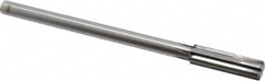 Made in USA - 0.577" Carbide-Tipped 6 Flute Chucking Reamer - Straight Flute, 7/16" Straight Shank, 2" Flute Length, 8" OAL - Benchmark Tooling