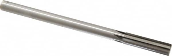 Made in USA - 0.619" Carbide-Tipped 6 Flute Chucking Reamer - Straight Flute, 9/16" Straight Shank, 2-1/4" Flute Length, 9" OAL - Benchmark Tooling