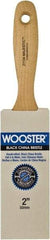 Wooster Brush - 2" Flat Hog Varnish Brush - 2-15/16" Bristle Length, 5-1/2" Maple Beavertail Handle - Benchmark Tooling