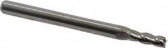 M.A. Ford - 0.1", 0.3" LOC, 1/8" Shank Diam, 1-1/2" OAL, 4 Flute, Solid Carbide Square End Mill - Single End, Uncoated, Spiral Flute, 30° Helix, Centercutting, Right Hand Cut, Right Hand Flute, Series 111 - Benchmark Tooling